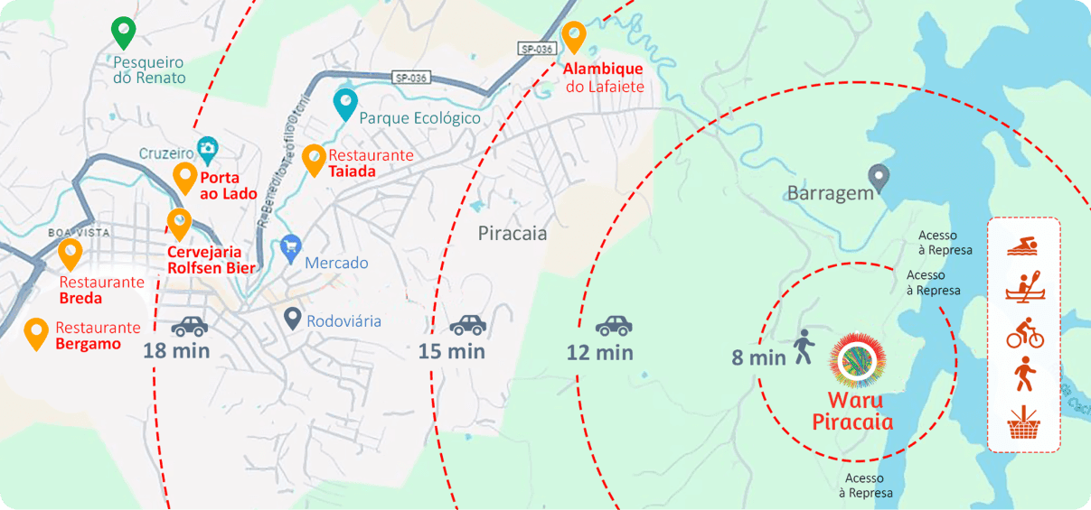 Desenho do mapa do local